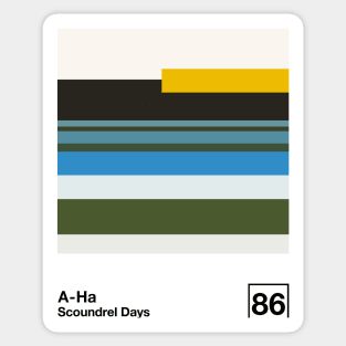 Scoundrel Days / Minimalist Style Graphic Artwork Design Sticker